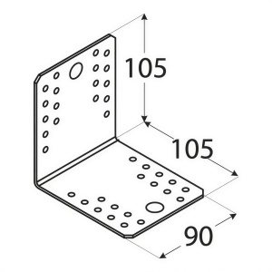 Coltar, Domax, 105x105x90x2,5 mm - Img 2
