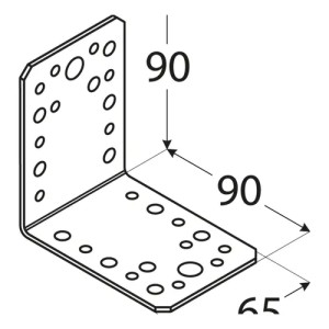Coltar, Domax, 90x90x65x2,5 mm - Img 2
