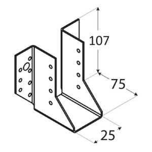Papuc grinda, Domax, 25x107x75x2,0 mm - Img 2