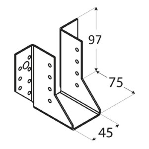 Papuc grinda, Domax, 45x97x75x2,0 mm - Img 2