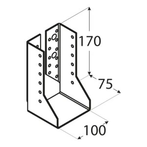Papuc grinda, tip B, Domax, 100x170x2,0 mm - Img 2