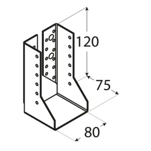 Papuc grinda, tip B, Domax, 80x120x2,0 mm - Img 2