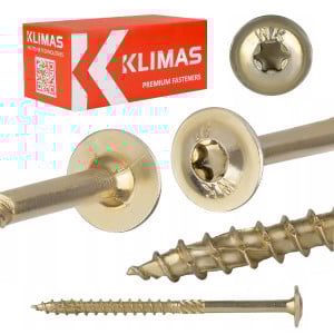 Suruburi autofiletante pentru lemn, cap plat, tip torx, 100 buc, Wkret-met 6x200 mm - Img 4
