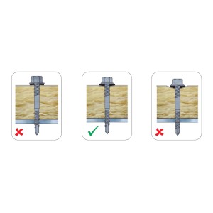 Suruburi autoforante pentru tabla cu cap hexagonal, diferite culori, cutie cu 100 buc, Etanco, 4,8x60 mm - Img 3