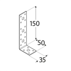 Coltar, Domax, 150x50x35x2,5 mm - Img 2