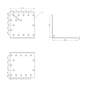 Coltar perforat, Domax, 100x100x100x2,0 mm - Img 4