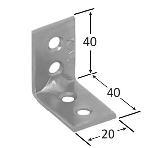 Coltar perforat, Domax, 40x40x20x2,0 mm - Img 2