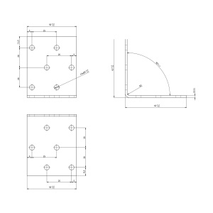 Coltar perforat, Domax, 60x60x50x2,0 mm - Img 4