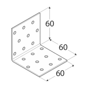 Coltar perforat, Domax, 60x60x60x2,0 mm - Img 2