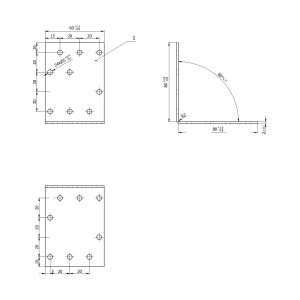 Coltar perforat, Domax, 80x80x60x2,0 mm - Img 4