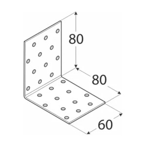 Coltar perforat, Domax, 80x80x60x2,0 mm - Img 2