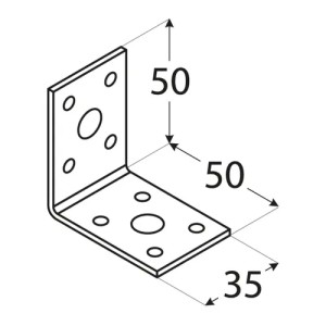Coltar, Domax, 50x50x35x2,5 mm - Img 2