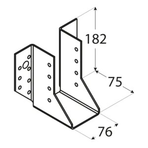 Papuc grinda, Domax, 76x182x75x2,0 mm - Img 2