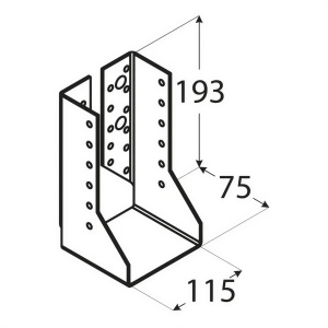 Papuc grinda, tip B, Domax, 115x193x2,0 mm - Img 2