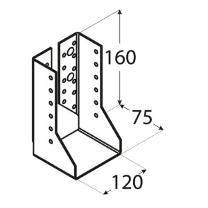 Papuc grinda, tip B, Domax, 120x162x2,0 mm - Img 2