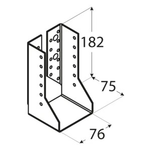 Papuc grinda, tip B, Domax, 76x182x2,0 mm - Img 2