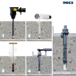 Ancore conexpand metalice pentru beton Index MTA, M12x140 mm - Img 3