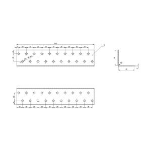 Coltar perforat, Domax, 40x40x200x2,0 mm - Img 4