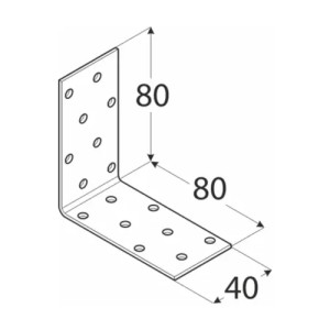 Coltar perforat, Domax, 80x80x40x2,0 mm - Img 2