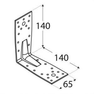 Coltar ranforsat, Domax, 140x140x65x2,5 mm - Img 2