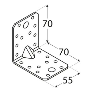 Coltar ranforsat, Domax, 70x70x55 mm - Img 2
