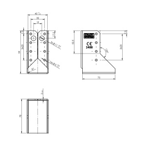 Papuc grinda, tip B, Domax, 45x97x75x2,0 mm - Img 3