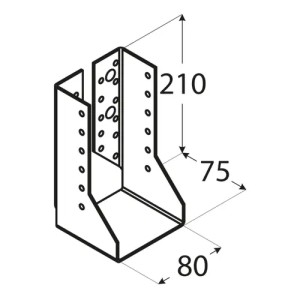 Papuc grinda, tip B, Domax, 80x210x2,0 mm - Img 2