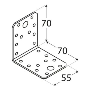 Coltar, Domax, 70x70x55x2,5 mm - Img 2