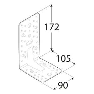 Coltar ranforsat, Domax, 172x105x90x3 mm - Img 2