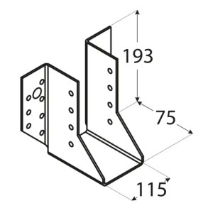 Papuc grinda, Domax, 115x193x75x2,0 mm - Img 2