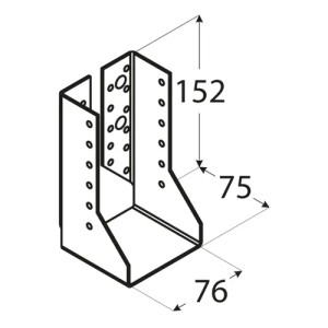 Papuc grinda, tip B, Domax, 76x152x2,0 mm - Img 2