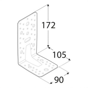 Coltar ranforsat, Domax, 172x105x90x3 mm - Img 2