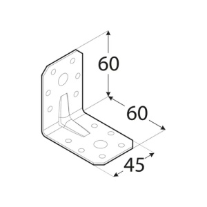 Coltar ranforsat, Domax, 60x60x45 mm - Img 2