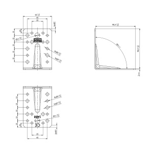 Coltar ranforsat, Domax KPL 1, 90x90x65x2,0 mm - Img 4