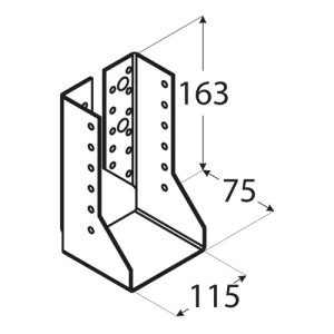 Papuc grinda, tip B, Domax, 115x163x2,0 mm - Img 2