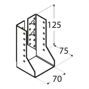 Papuc grinda, tip B, Domax, 70x125x2,0 mm - Img 2