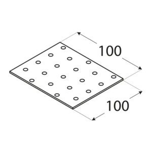 Placă perforată, Domax PP35, 100x100x2 mm - Img 2