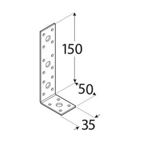 Coltar, Domax, 150x50x35x2,5 mm - Img 2