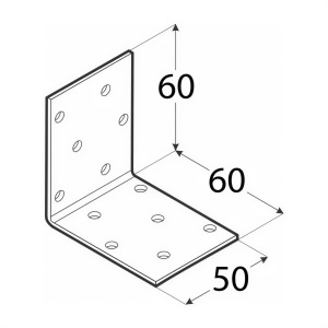Coltar perforat, Domax, 60x60x50x2,0 mm - Img 2