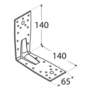 Coltar ranforsat, Domax, 140x140x65x2,5 mm - Img 2