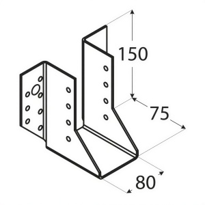 Papuc grinda, Domax, 45x138x75x2,0 mm - Img 2