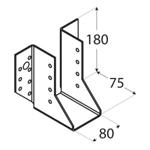 Papuc grinda, Domax, 80x180x75x2,0 mm - Img 2