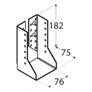 Papuc grinda, tip B, Domax, 76x182x2,0 mm - Img 2