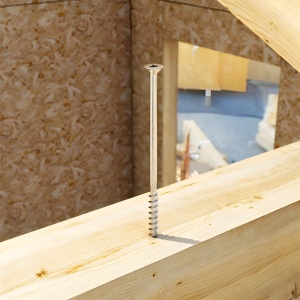 Surub structural lemn 8x80mm, cap inecat TX40, Holz Technic SNK, zincat alb, 100 buc - Img 3