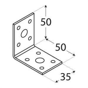 Coltar, Domax, 50x50x35x2,5 mm - Img 2