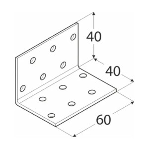Coltar perforat, Domax, 40x40x60x2,0 mm - Img 2