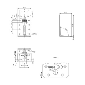 Coltar ranforsat, Domax, 90x50x55x2,0 mm - Img 4