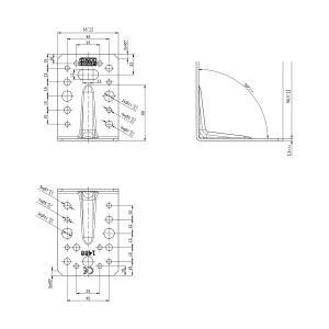 Coltar ranforsat, Domax KP 11, 90x90x65x2,5 mm - Img 4