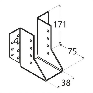 Papuc grinda, Domax, 38x171x75x2,0 mm - Img 2