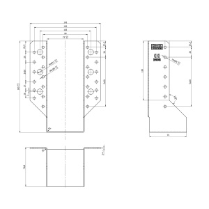 Papuc grinda, Domax, 73x183x75x2,0 mm - Img 3